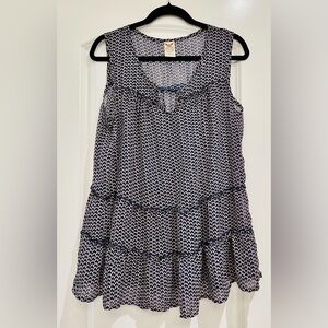 Faded Glory | Women’s Size Large | Ruffled Top | Blue/Purple